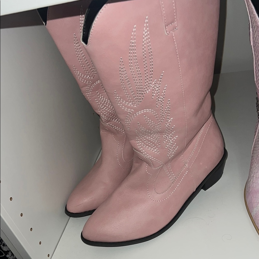 Pink Western-Style Women's Boots